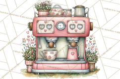 Cottagecore Valentine Kitchen Appliance Clipart PNG Clip Art Product Image 3