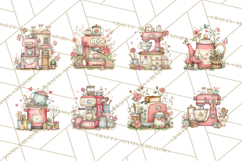 Cottagecore Valentine Kitchen Appliance Clipart PNG Clip Art Product Image 4