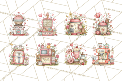 Cottagecore Valentine Kitchen Appliance Clipart PNG Clip Art Product Image 5