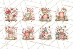 Cottagecore Valentine Kitchen Appliance Clipart PNG Clip Art Product Image 6