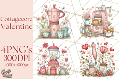 Cottagecore Valentine Kitchen Appliance Clipart PNG Clip Art Product Image 1