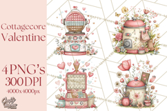 Cottagecore Valentine Kitchen Appliance Clipart PNG Clip Art Product Image 1