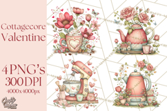 Cottagecore Valentine Kitchen Appliance Clipart PNG Clip Art Product Image 1