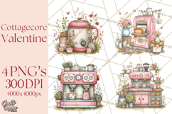 Cottagecore Valentine Kitchen Appliance Clipart PNG Clip Art Product Image 1