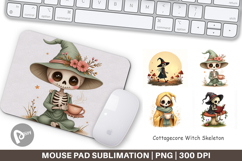 Mouse Pad Cottagecore Witch Skeleton Product Image 1