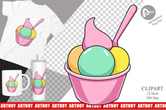 Cotton Candy Scoop Clipart Product Image 1