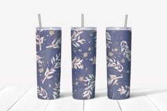 Cotton Flowers sublimation design Skinny tumbler wrap design 