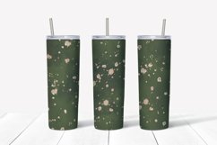 Cotton Flowers sublimation design Skinny tumbler wrap design 