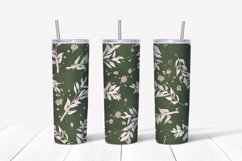 Cotton Flowers sublimation design Skinny tumbler wrap design 