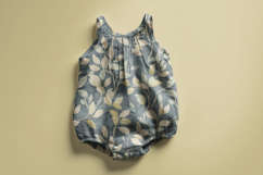 Summer Cotton Baby Bodysuit Mockup, Pattern Preview PSD Product Image 9