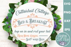 Cottontail Cottage Bed And Breakfast | Round Easter Svg Product Image 1