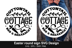Cottontail cottage bed &amp; breakfast - Easter Round Sign Desig Product Image 1