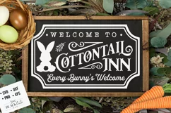 Cottontail Inn svg, Easter bunny svg, Farmhouse Easter svg Product Image 1
