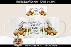 Bunny in Carrot Cars - Four Sublimation Mug 11 &amp; 15 oz PNGs Product Image 3