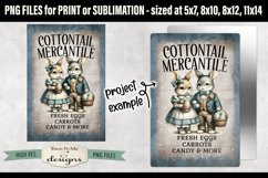 Cottontail Mercantile Sublimation Design | Vintage Sign PNG Product Image 3