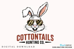 Cottontail Hunting Co. PNG, Boy Egg Hunting Shirt PNG Design Product Image 1