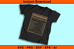 Counselor Nutritional Facts SVG Funny School Counselor Product Image 2