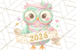 New Year PNG Clipart, Countdown Characters in Pastel Style Product Image 2
