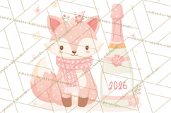 New Year PNG Clipart, Countdown Characters in Pastel Style Product Image 3