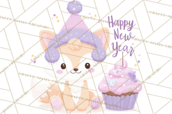 New Year PNG Clipart, Countdown Characters in Pastel Style Product Image 4