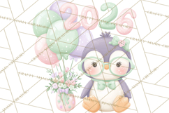 New Year PNG Clipart, Countdown Characters in Pastel Style Product Image 3