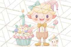 New Year PNG Clipart, Countdown Characters in Pastel Style Product Image 4