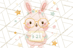 New Year PNG Clipart, Countdown Characters in Pastel Style Product Image 2