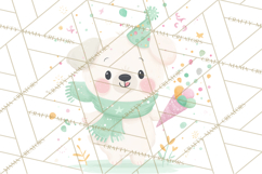 New Year PNG Clipart, Countdown Characters in Pastel Style Product Image 5