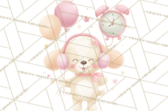 New Year PNG Clipart, Countdown Characters in Pastel Style Product Image 3