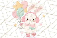 New Year PNG Clipart, Countdown Characters in Pastel Style Product Image 2