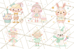 New Year PNG Clipart, Countdown Characters in Pastel Style Product Image 6