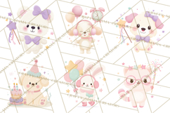 New Year PNG Clipart, Countdown Characters in Pastel Style Product Image 7