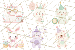 New Year PNG Clipart, Countdown Characters in Pastel Style Product Image 4