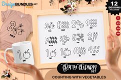 Counting With Vegetables Clipart Set Product Image 1