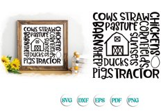 Country Subway Art SVG Cut file Product Image 1