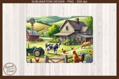 Country Charm Cutting Board, Framed &amp; Curved Sublimation Png Product Image 3