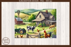 Country Charm Cutting Board, Framed &amp; Curved Sublimation Png Product Image 4