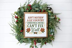 Printable Christmas quote with country music theme, great for DIY crafts and digital projects.