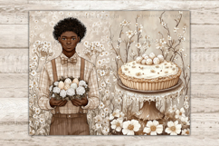 Country Easter Junk Journal Paper, Cottage Core Art, GlamArtZhanna, Spring Picture Collage, Easter Black Woman, Brown Easter Graphics, Easter Egg Hunt Illustration, Country Easter Pages, Journal Printable Paper Bundle, Rustic Collage Sheet