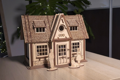 Dollhouse Laser Cut File Country House DIY Plywood Project Product Image 2