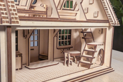 Dollhouse Laser Cut File Country House DIY Plywood Project Product Image 11