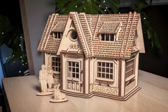 Dollhouse Laser Cut File Country House DIY Plywood Project Product Image 12