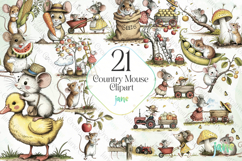 Country Mouse Clipart. Product Image 1