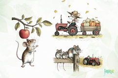 Country Mouse Clipart. Product Image 2