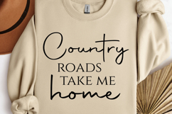 Country roads take me home SVG,Rustic Farmhouse SVG Product Image 1