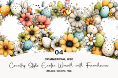 Country Style Easter Wreath with Farmhouse Elegance Product Image 1