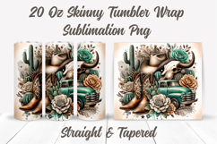 Retro Truck Tumbler Wrap, Cactus Tumbler, Western Tumbler Product Image 2