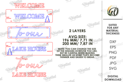 3D Country Wall Sign Laser Cut. Wall Hanger SVG Product Image 2