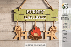 3D Country Wall Sign Laser Cut. Wall Hanger SVG Product Image 1