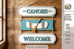 3D Country Wall Sign Laser Cut. Wall Hanger SVG Product Image 1